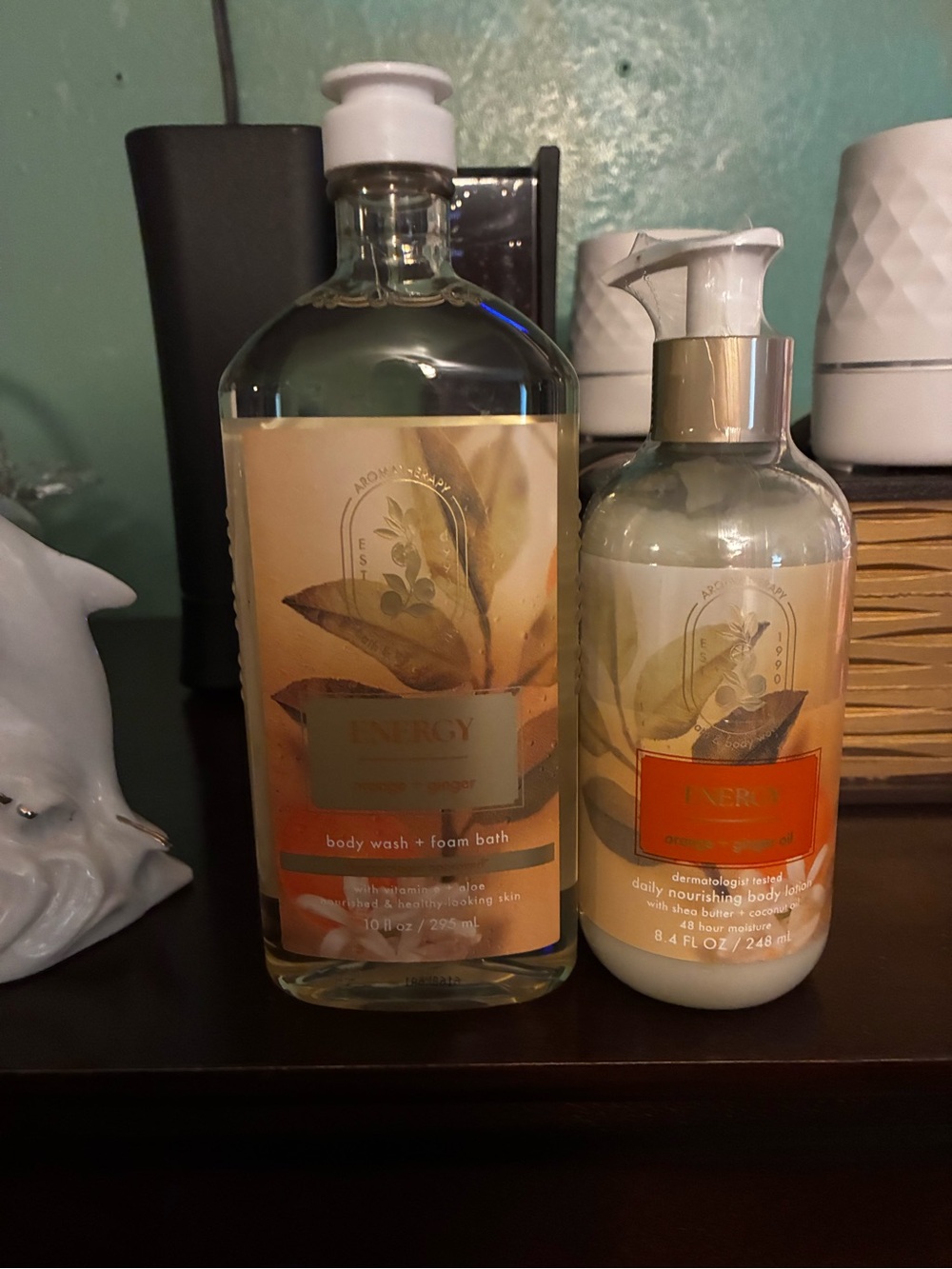 Bath & Body Works Energy Orange + Ginger Body Wash and Lotion Set